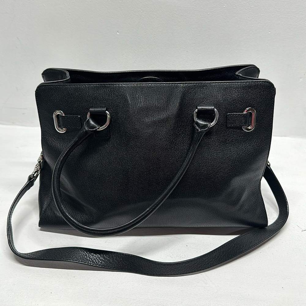 Michael Kors Hamilton East West Handbag Purse Crossbody Bag Leather Black Large - Picture 13 of 17